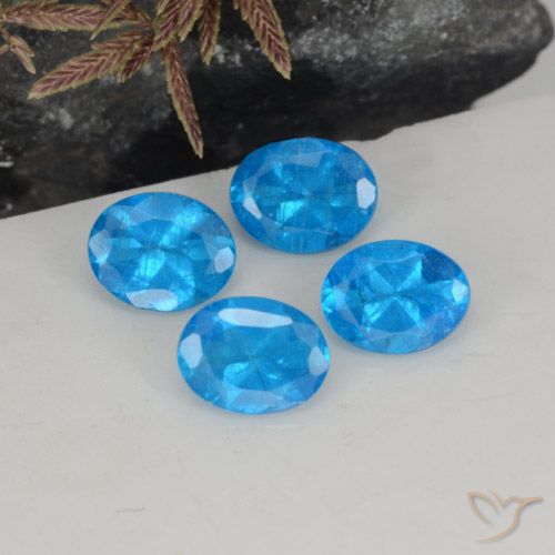 1.45ctw Natural Intense Blue Apatite, Oval, VS-SI