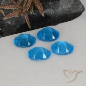 Apatite Gemstones in 5 x 3.9 mm Size for Sale, Apatite Stones in Intense Blue Color