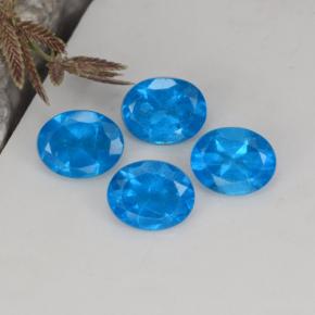 Intense Blue Апатиты Камень - 0.4ct Фасетный Овал (ID: 468629)
