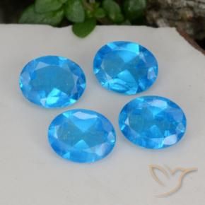 1.21 ctw Blue Apatite Stones, Natural Apatite in Oval Facet Shape for Sale