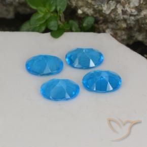 Apatite Gemstones in 5 x 4 mm (calibrated) Size for Sale, Apatite Stones in Blue Color
