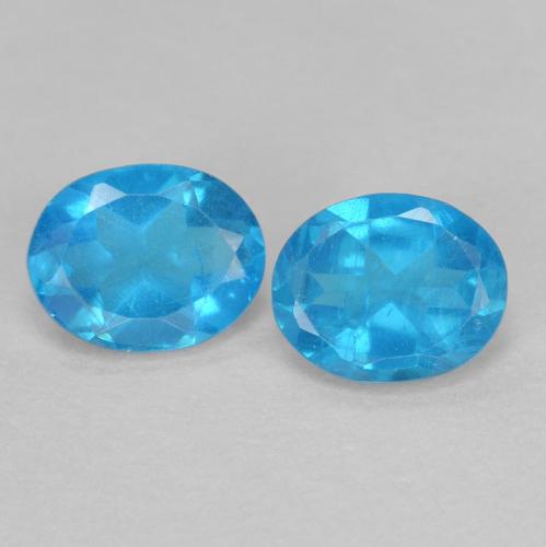 Intense Blue Апатиты Камень - 0.4ct Фасетный Овал (ID: 468662)