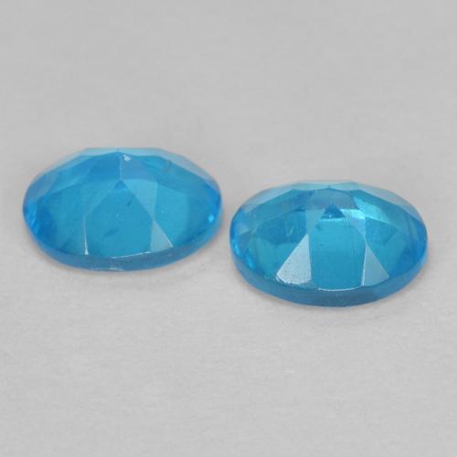 Apatite Gemstones in 5.1 x 4 mm Size for Sale, Apatite Stones in Deep Azure Blue Color