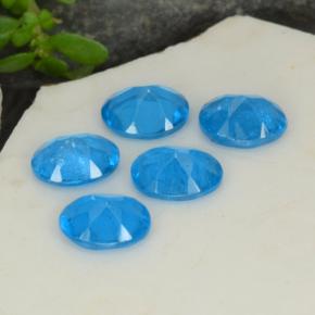 Apatite Gemstones in 5 x 3.9 mm Size for Sale, Apatite Stones in Intense Blue Color