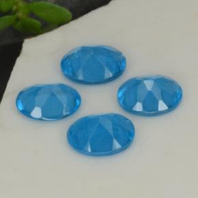 Apatite Gemstones in 5 x 4 mm (calibrated) Size for Sale, Apatite Stones in Intense Blue Color