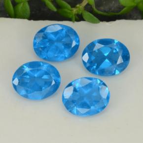 1.44 ctw Blue Apatite Stones, Natural Apatite in Oval Facet Shape for Sale