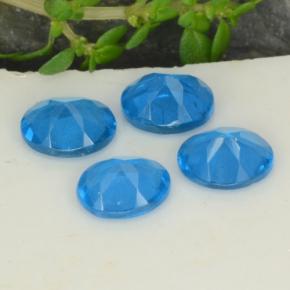 Apatite Gemstones in 5 x 4 mm Size for Sale, Apatite Stones in Intense Blue Color