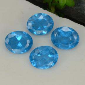 1.34 ctw Blue Apatite Stones, Natural Apatite in Oval Facet Shape for Sale
