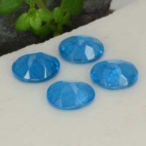 Apatite Gemstones in 5 x 4 mm (calibrated) Size for Sale, Apatite Stones in Intense Blue Color