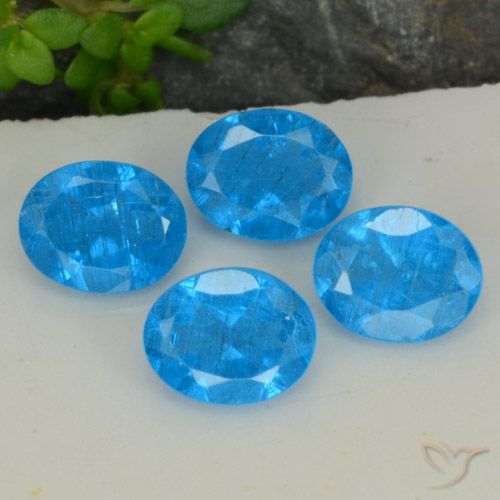 1.52ctw Natural Intense Blue Apatite, Oval, VS-SI