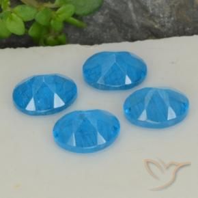 Apatite Gemstones in 5 x 4 mm (calibrated) Size for Sale, Apatite Stones in Intense Blue Color