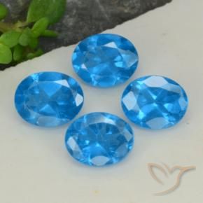 1.43 ctw Blue Apatite Stones, Natural Apatite in Oval Facet Shape for Sale