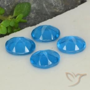 Apatite Gemstones in 5 x 4 mm (calibrated) Size for Sale, Apatite Stones in Intense Blue Color