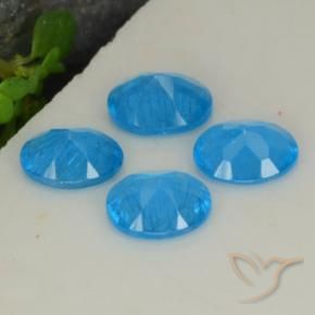 Apatite Gemstones in 5 x 4 mm (calibrated) Size for Sale, Apatite Stones in Intense Blue Color