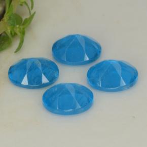 Apatite Gemstones in 5.2 x 4 mm Size for Sale, Apatite Stones in Intense Blue Color