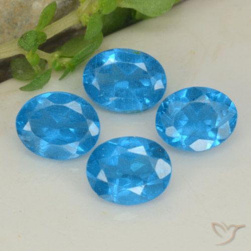 1.40ctw Natural Intense Blue Apatite, Oval, VS-SI