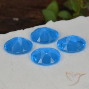 Apatite Gemstones in 5 x 4 mm (calibrated) Size for Sale, Apatite Stones in Intense Blue Color