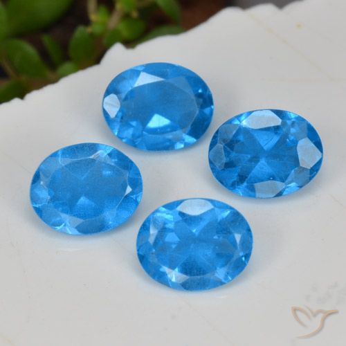 1.40ctw Natural Intense Blue Apatite, Oval, VS-SI