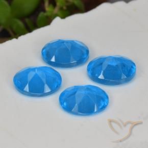 Apatite Gemstones in 5 x 4 mm (calibrated) Size for Sale, Apatite Stones in Intense Blue Color
