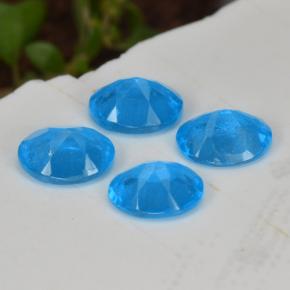 Apatite Gemstones in 5 x 4 mm (calibrated) Size for Sale, Apatite Stones in Intense Blue Color