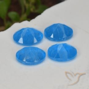 Apatite Gemstones in 5 x 4 mm (calibrated) Size for Sale, Apatite Stones in Intense Blue Color