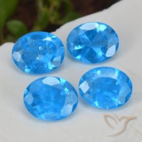 1.49 ctw Blue Apatite Stones, Natural Apatite in Oval Facet Shape for Sale