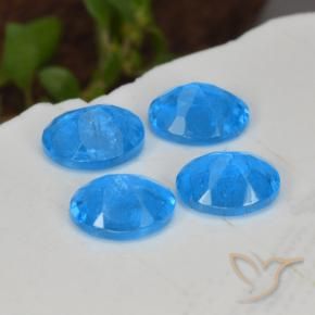 Apatite Gemstones in 5 x 4 mm (calibrated) Size for Sale, Apatite Stones in Intense Blue Color