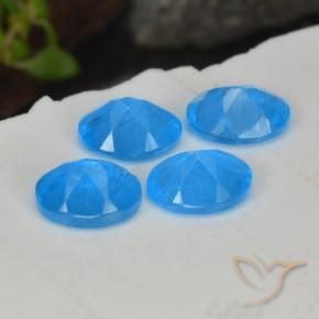 Apatite Gemstones in 5 x 4 mm (calibrated) Size for Sale, Apatite Stones in Intense Blue Color