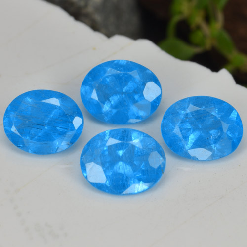 Azul intenso Apatita Gema - 0.4ct Forma ovalada (ID: 468763)