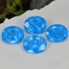 1.40 ctw Blue Apatite Stones, Natural Apatite in Oval Facet Shape for Sale