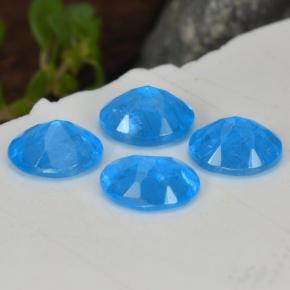 Apatite Gemstones in 5 x 4 mm (calibrated) Size for Sale, Apatite Stones in Intense Blue Color