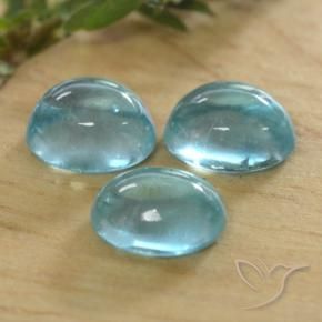 Apatite Gemstones in 5 x 4.3 mm Size for Sale, Apatite Stones in Olympic Blue Color