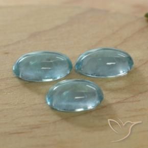1.25 ctw Blue Apatite Stones, Natural Apatite in Oval Cabochon Shape for Sale