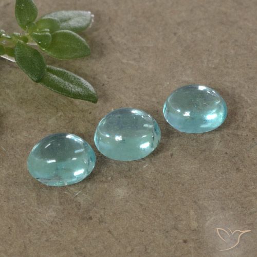1.10ctw Natural Electric Blue Tone Apatite, Oval, Transparent