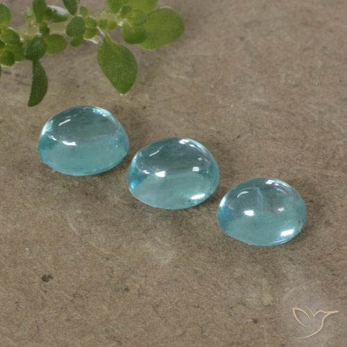 1.26ctw Natural Olympic Blue Apatite, Oval, Transparent