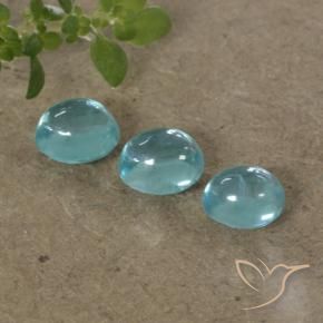 Apatite Gemstones in 4.8 x 4.1 mm Size for Sale, Apatite Stones in Olympic Blue Color