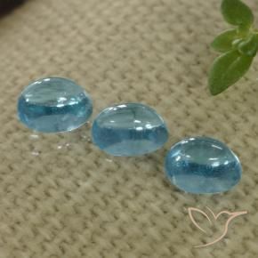 1.32 ctw Turquoise Apatite Stones, Natural Apatite in Oval Cabochon Shape for Sale