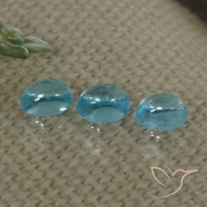 Apatite Gemstones in 4.7 x 3.4 mm Size for Sale, Apatite Stones in Blue Color