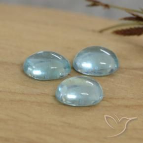 Apatite Gemstones in 4.8 x 4 mm Size for Sale, Apatite Stones in Light Blue Color