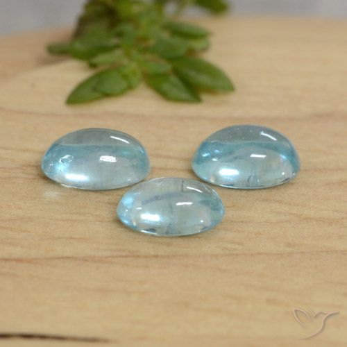 1.50ctw Natural Light Blue Apatite, Oval, Transparent