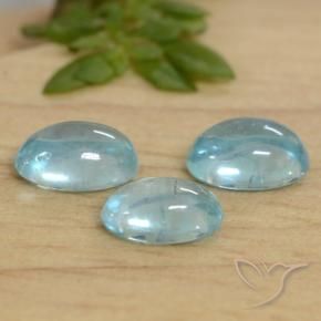1.50 ctw Blue Apatite Stones, Natural Apatite in Oval Cabochon Shape for Sale