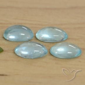 1.27 ctw Blue Apatite Stones, Natural Apatite in Oval Cabochon Shape for Sale