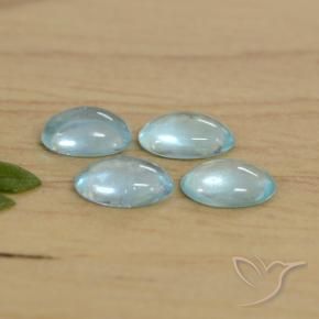 Apatite Gemstones in 5.2 x 3.7 mm Size for Sale, Apatite Stones in Light Blue Color