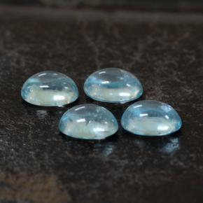 1.26 ctw Blue Apatite Stones, Natural Apatite in Oval Cabochon Shape for Sale