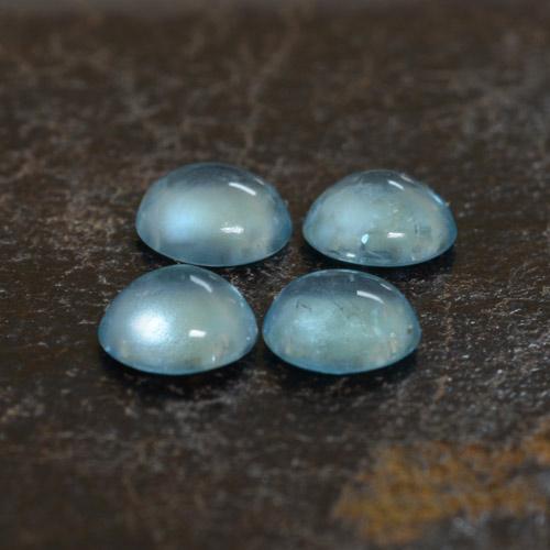 Light Teal Apatite Gem - 0.3ct Round Cabochon (ID: 469214)