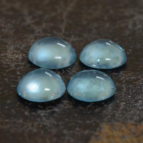 1.19 ctw Turquoise Apatite Stones, Natural Apatite in Round Cabochon Shape for Sale