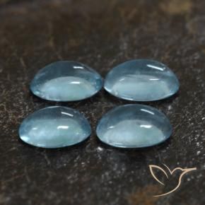1.10 ctw Blue Apatite Stones, Natural Apatite in Oval Cabochon Shape for Sale