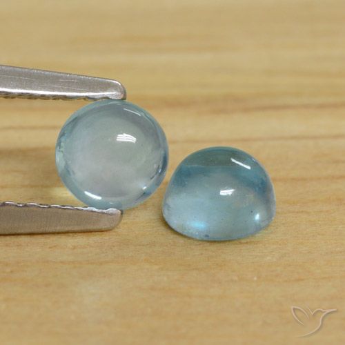0.81ctw Natural Baby Blue Apatite, Round, Transparent
