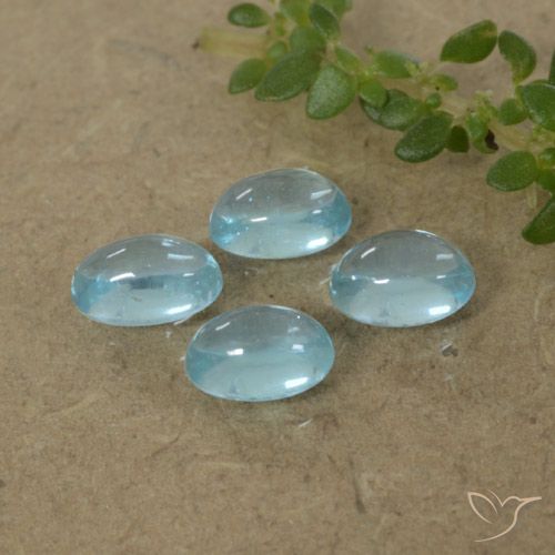 1.37ctw Natural Light Greenish Blue Apatite, Oval, Transparent