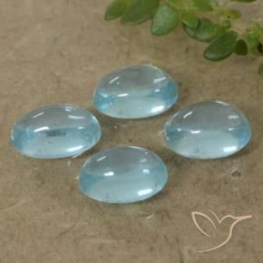 1.37 ctw Blue Apatite Stones, Natural Apatite in Oval Cabochon Shape for Sale